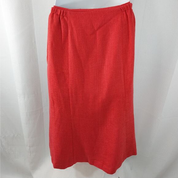 NWOT! CATO! PERSIMMON ORANGE/PINK TEXTURED WEAVE SKIRT, JACKET SUIT! SZ 16W - Picture 8 of 11